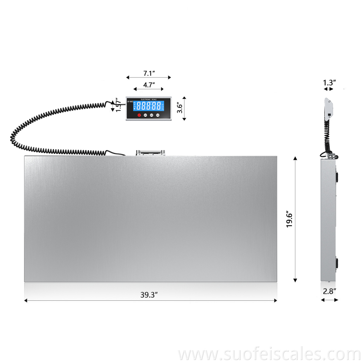 200kg 300kg 500kg Cattle livestock stainless steel digital platform floor pet weighing veterinary scale